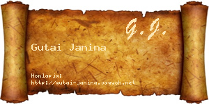 Gutai Janina névjegykártya